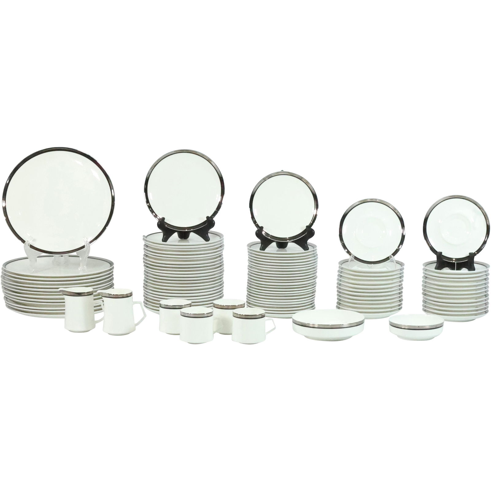 128 Pieces MIKASA "SOLITUDE" Porcelain Dinnerware (1 of 20)