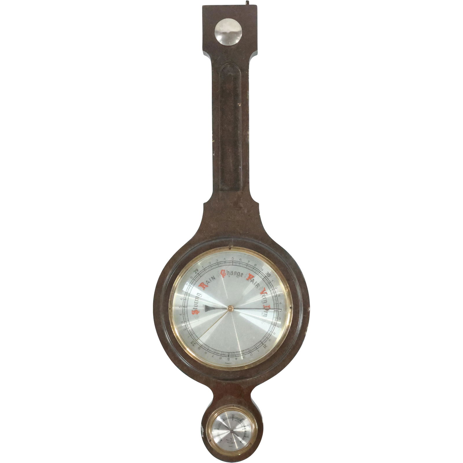 Vintage Wooden Germany Wall Mount Barometer 25.25 inches length (1 of 10)