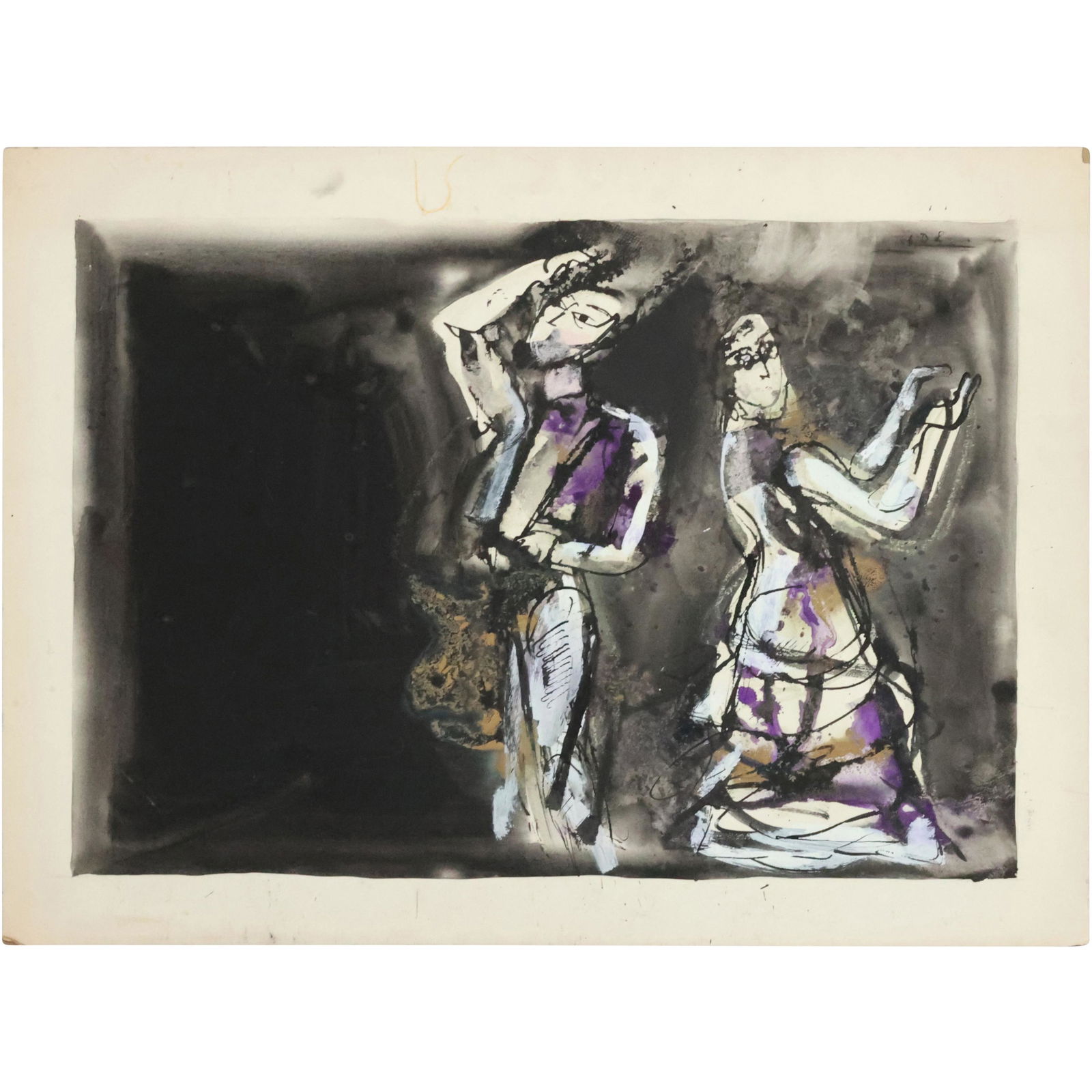 Victor De Pauw, Belgium 1902-1971 New York; Oil/b Man Woman Dancing, Signed (1 of 13)