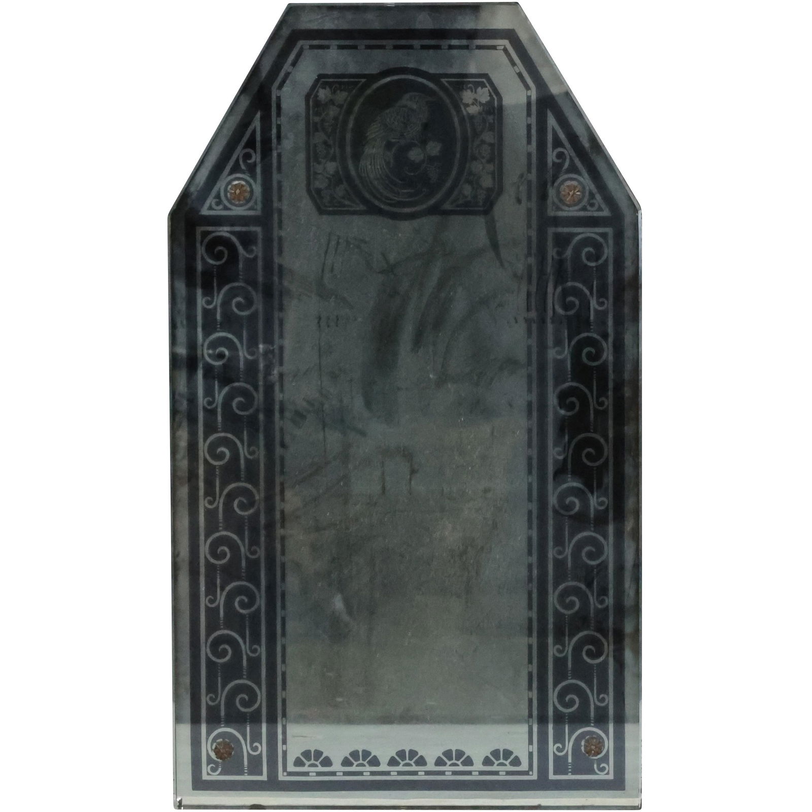 Patrician Multitone Art Deco Wall Mirror with Bird Motif (1 of 9)