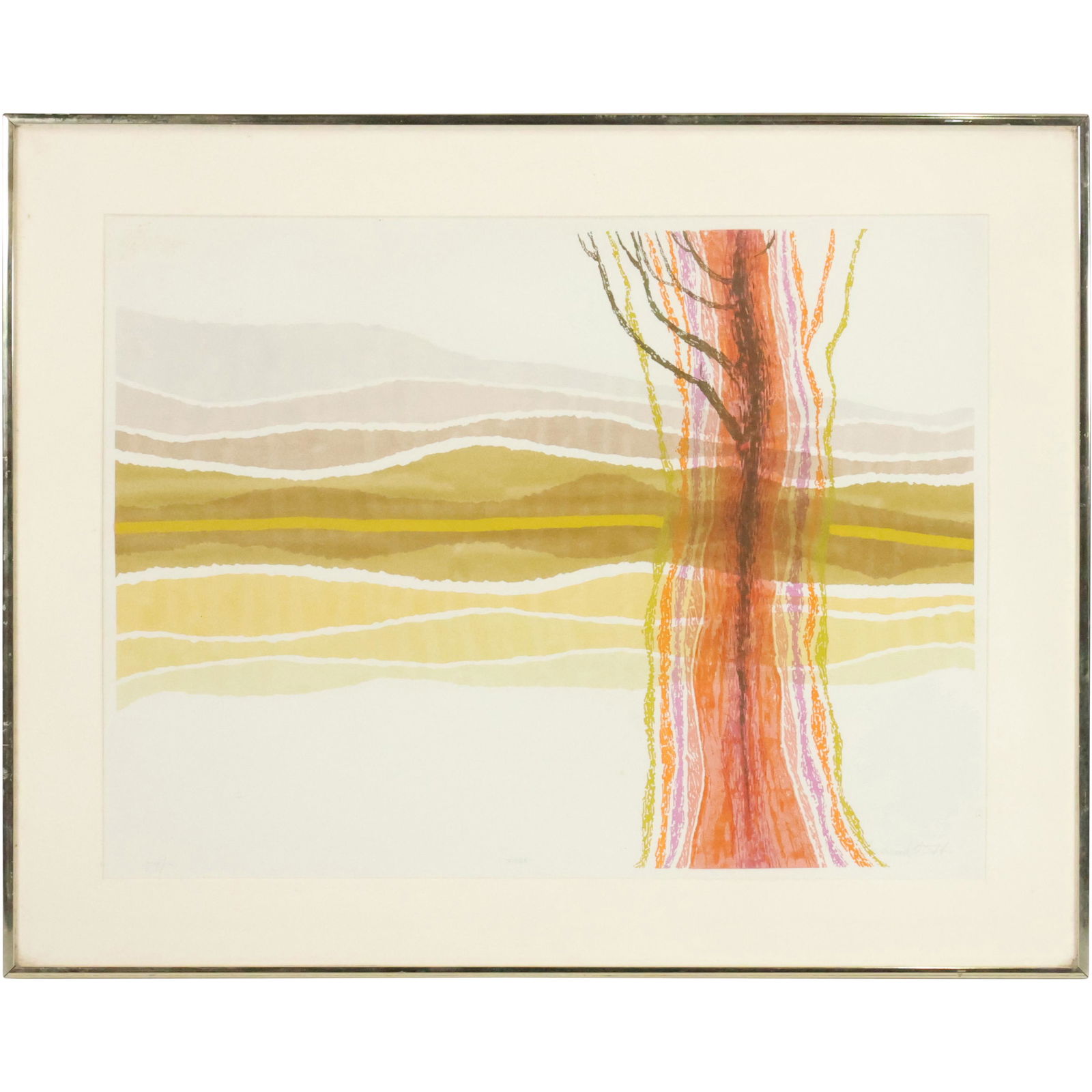 Bernard Steffen, American, Modernism Lithograph "Tree" Signed & Numbered 57/100 (1 of 14)