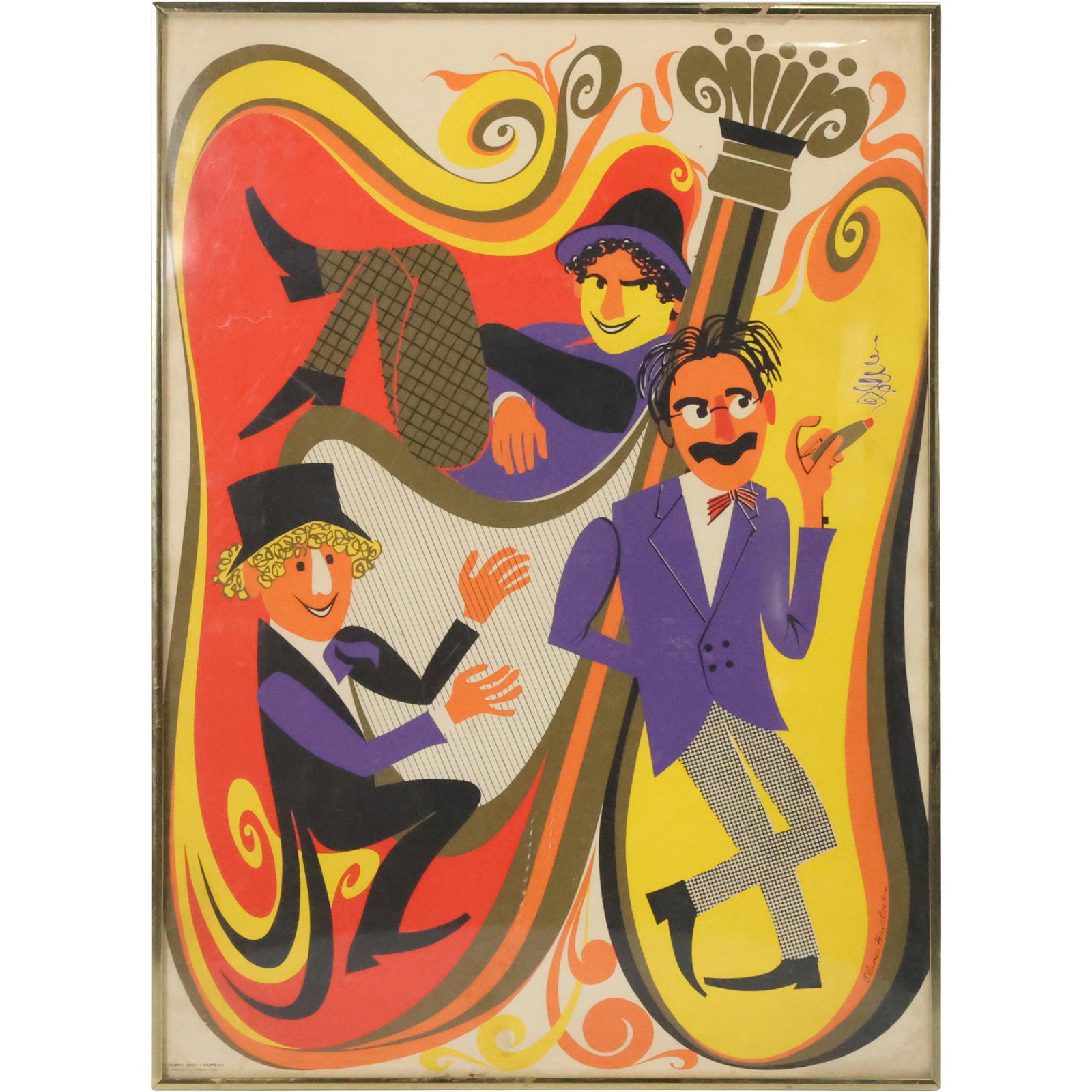 Pop Art Poster: Elaine Hanelockâ€™s Hollywood Stars, Framed: Pop Art Poster: Elaine Hanelockâ€™s Hollywood Stars, Framed. size: 28 x 20, 28.25 x 20.25 outside frame