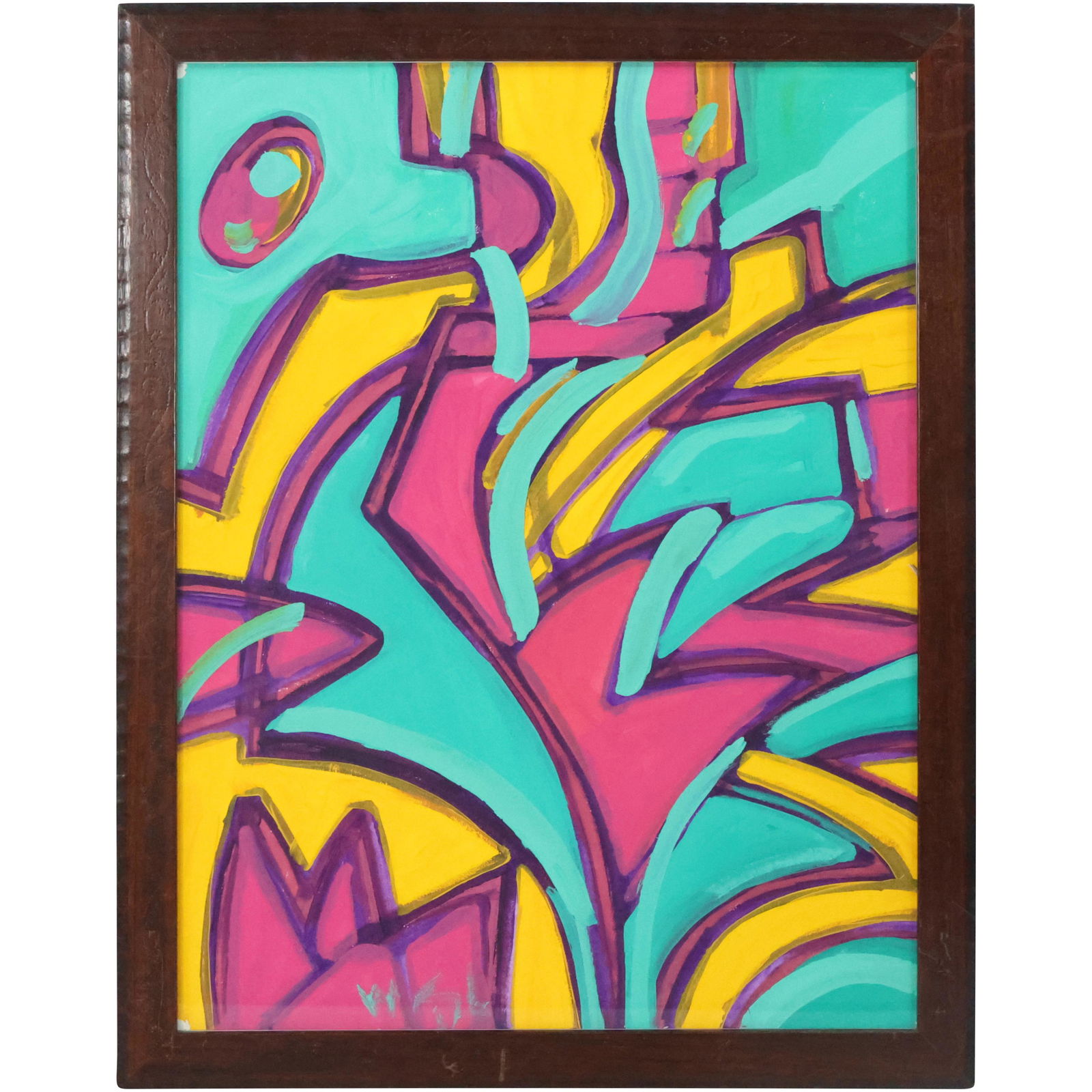 Wayne Cunningham, American, Acrylic Painting Colorful Abstract Signed (1 of 12)