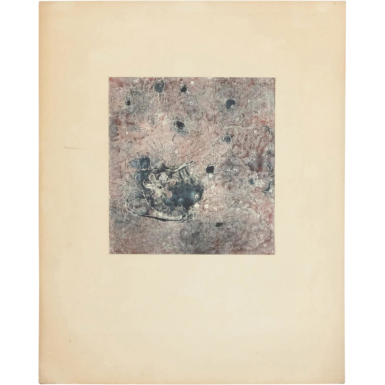Vidito 1956, Mid-Century Modern Abstract with Flowers Lithograph (1 of 13)