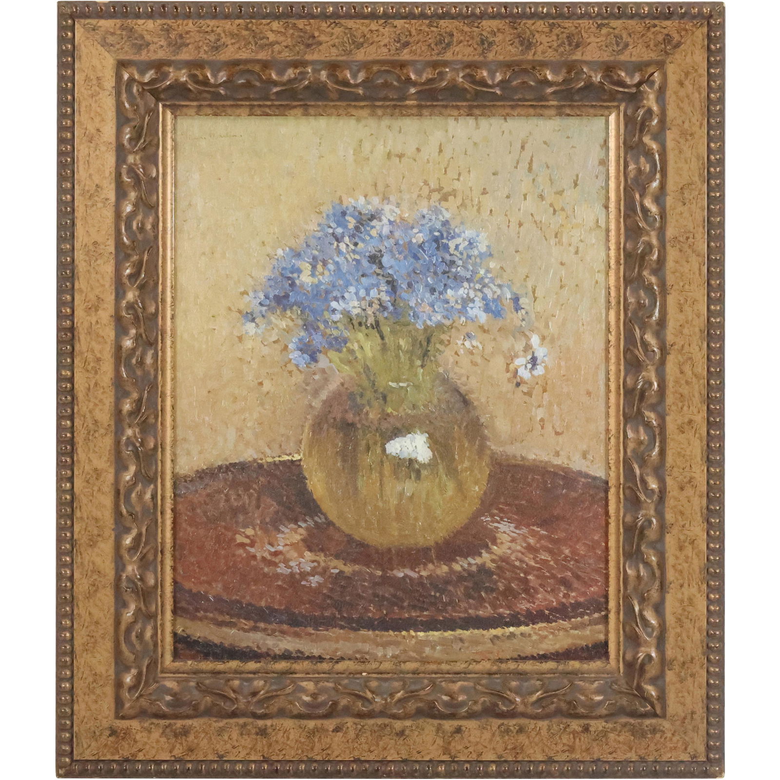 Henri Martin, Giclee on Canvas Impressionism Still Life Flowers in Vase, Signed, Framed (1 of 11)
