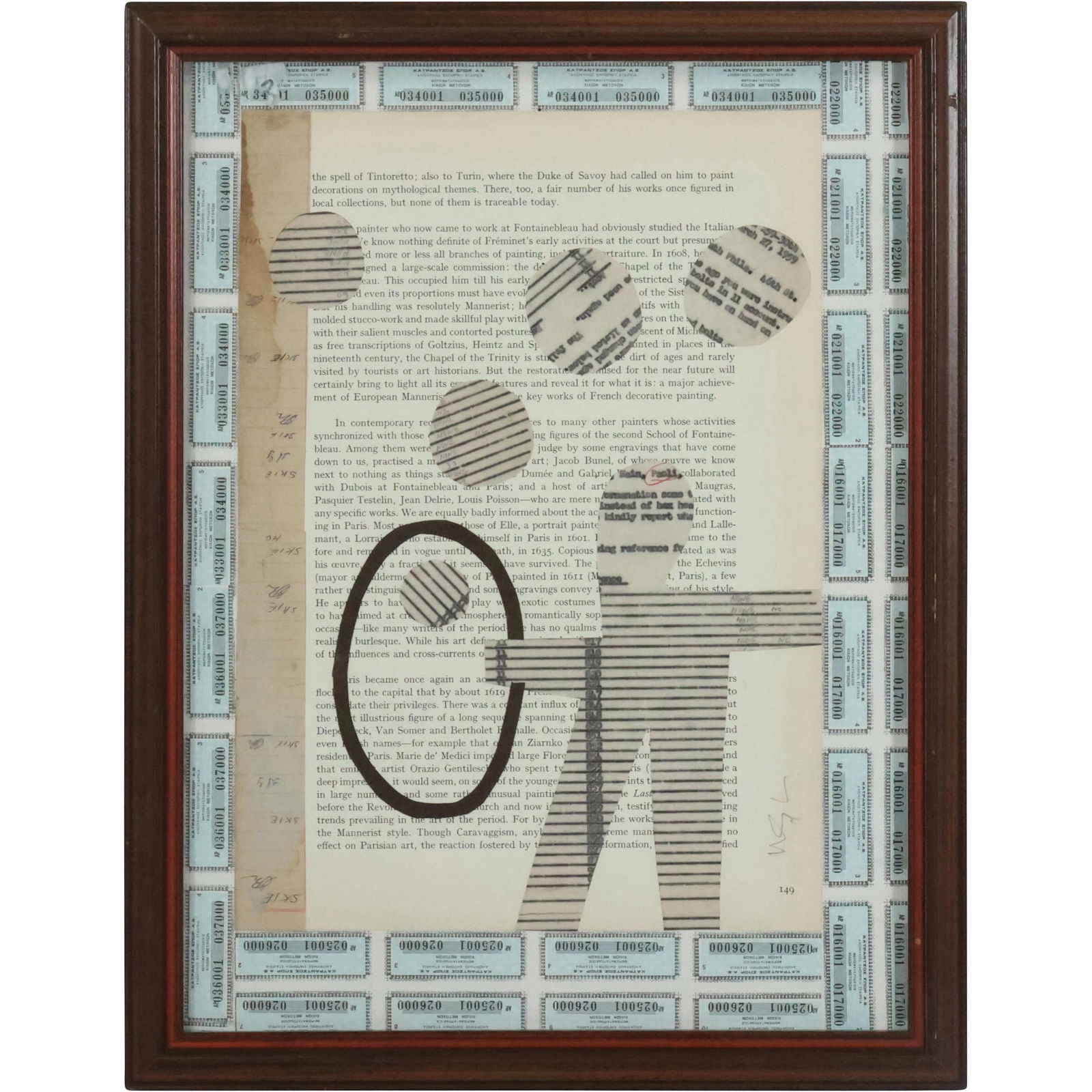 Wayne Cunningham, American, Modernism Collage Figure Holding Hoop, Balls (1 of 12)