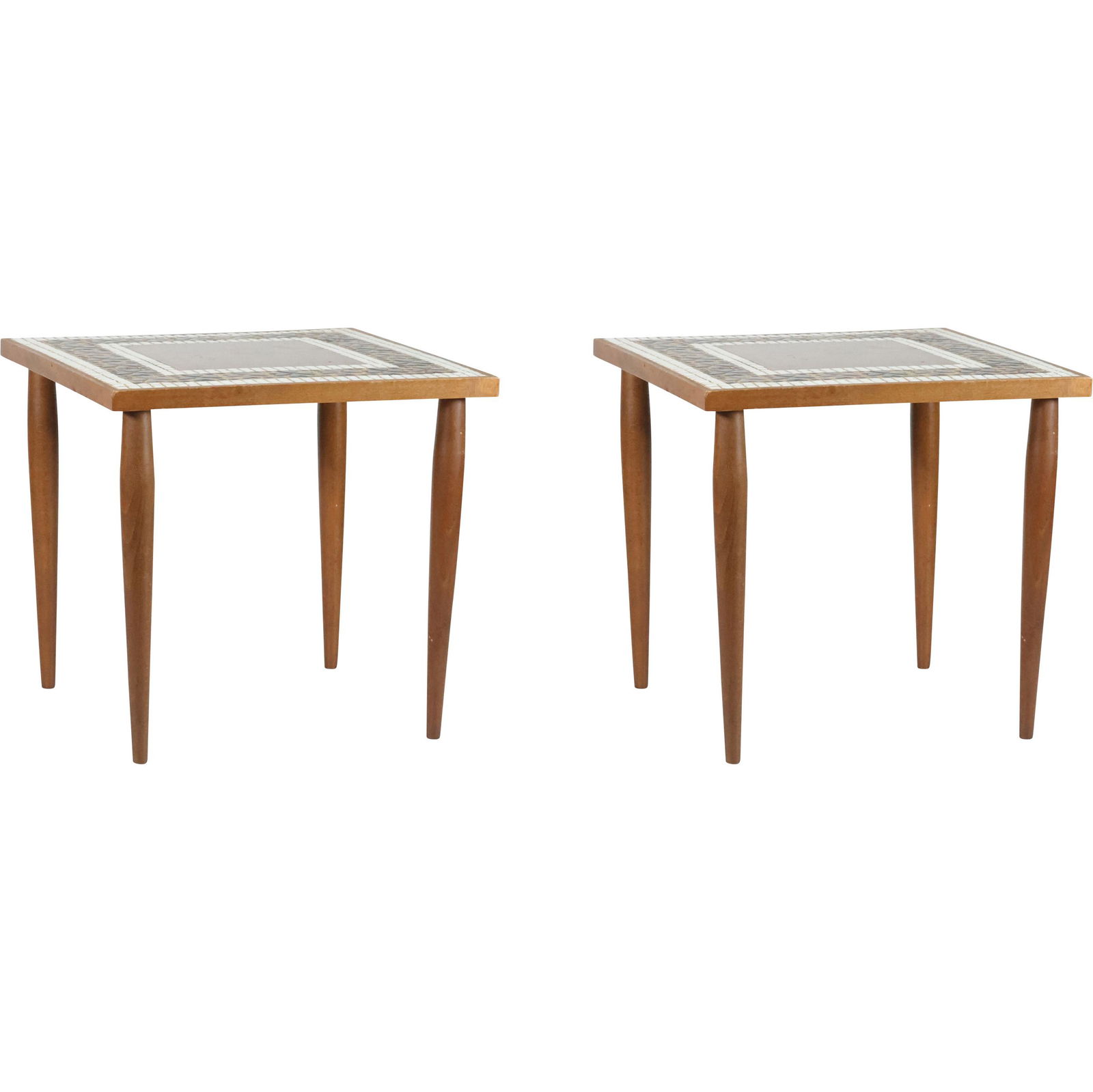 [2] Mid-Century Modern Mosaic Tile Top Small Accent Tables (1 of 20)