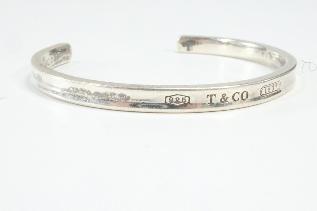 TIFFANY & CO .925 STERLING SILVER CUFF BRACELET .925 T & C 1837 (1 of 3)