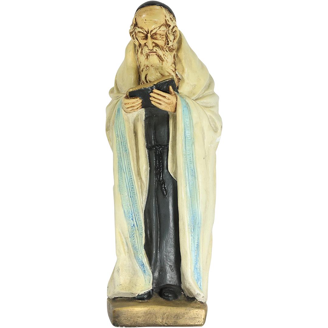 Circa 1930s-40s RABBI Judaica Statue in Original Finish - Hard Plaster Composition 13.25 inches (1 of 15)