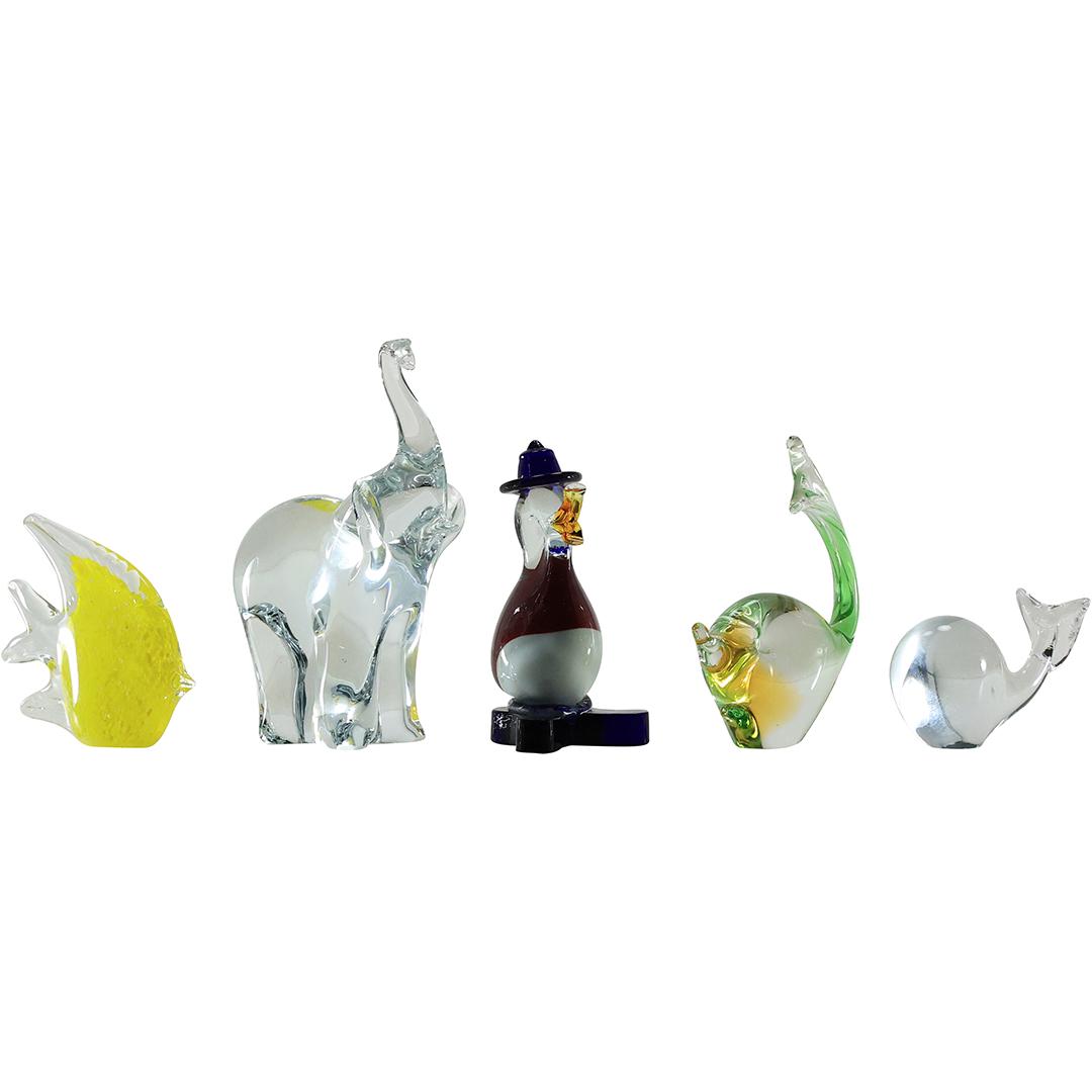 [5] Assorted Murano Art Glass Animal Figure Statues in Various Sizes (1 of 20)