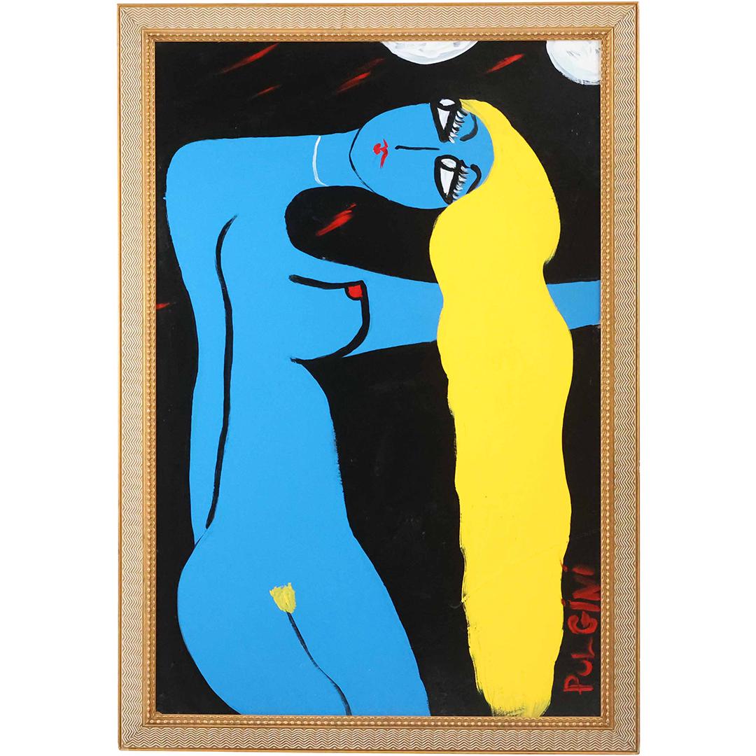 Thomas Pulgini, American, Oil on Board Painting ABSTRACT BLUE WOMAN YELLOW HAIR (#0196) on Feb 27, 2023 | Donny Malone Auctions in NY Thomas Pulgini, American, Oil on Board Painting ABSTRACT BLUE WOMAN YELLOW HAIR (#0196) on Feb 27, 2023 | Donny Malone Auctions in NY