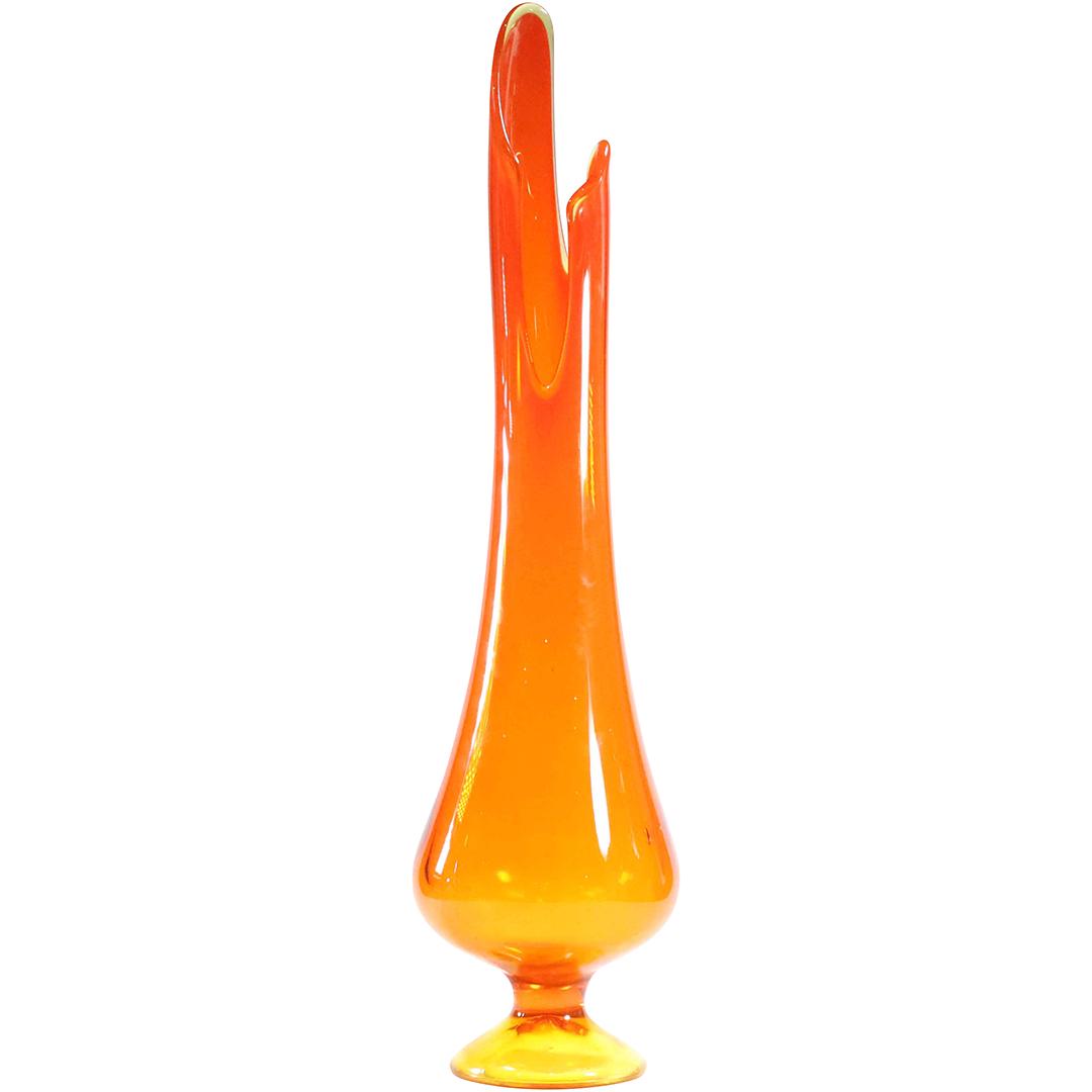Vintage Mid-Century Modern L E Smith Amberina Swung Vase 22 inches height (1 of 14)