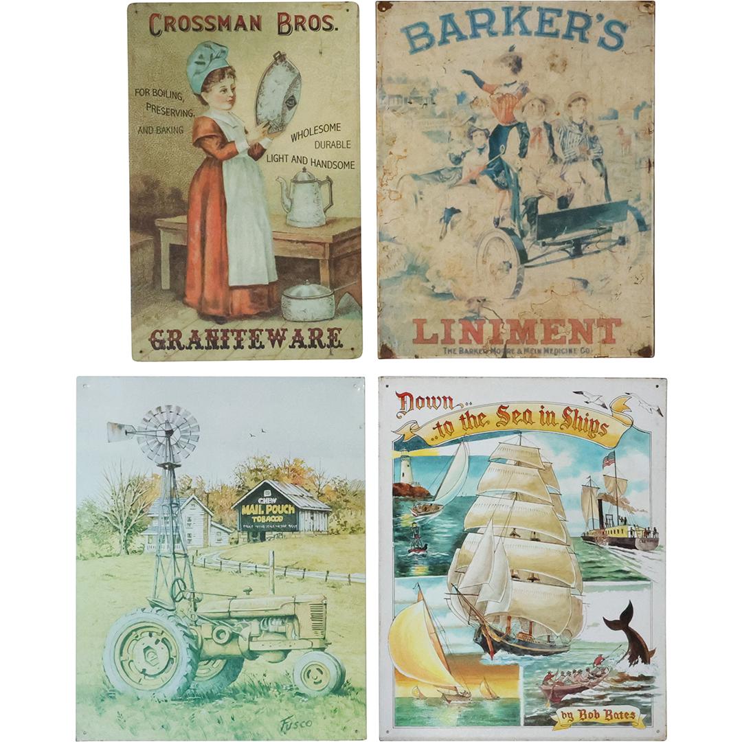 [4] Assorted Novelty Tin Advertising Signs - Nice Lithography (1 of 19)