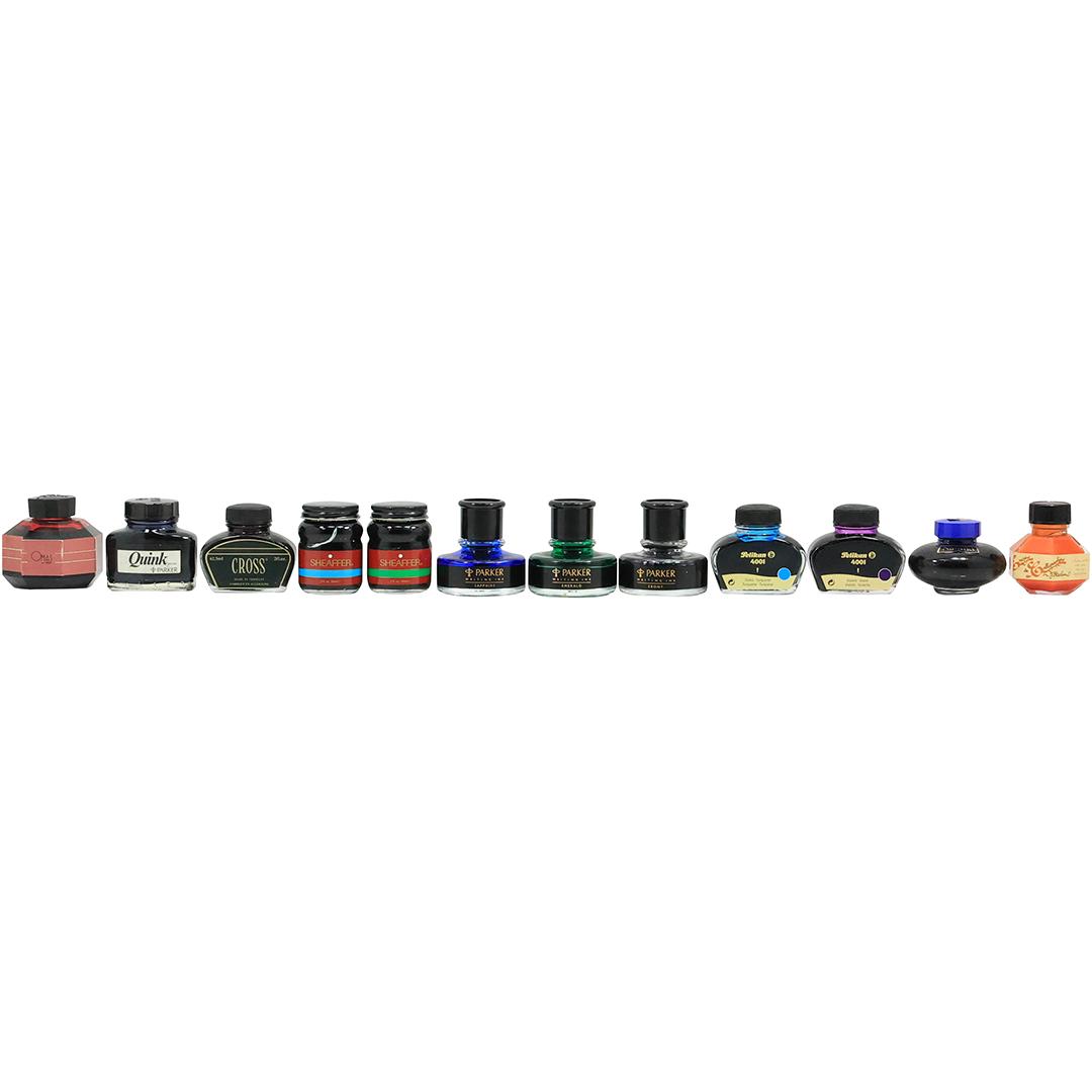 Estate Grouping 12 Assorted Desk Top INK Bottles (1 of 19)