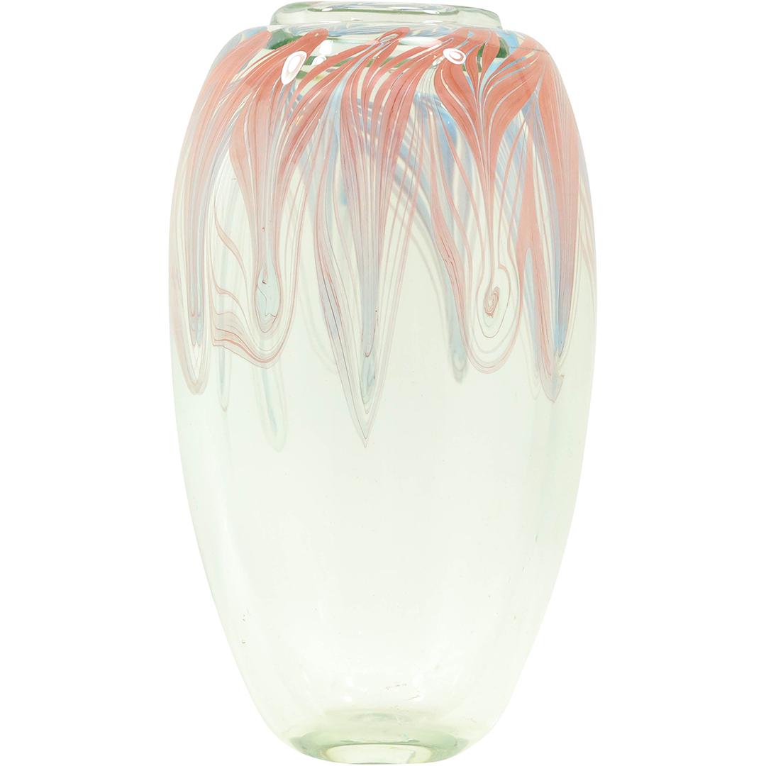 Signed JOHN Mc ? Studio Art Glass Vase 9.25 inches height (1 of 15)