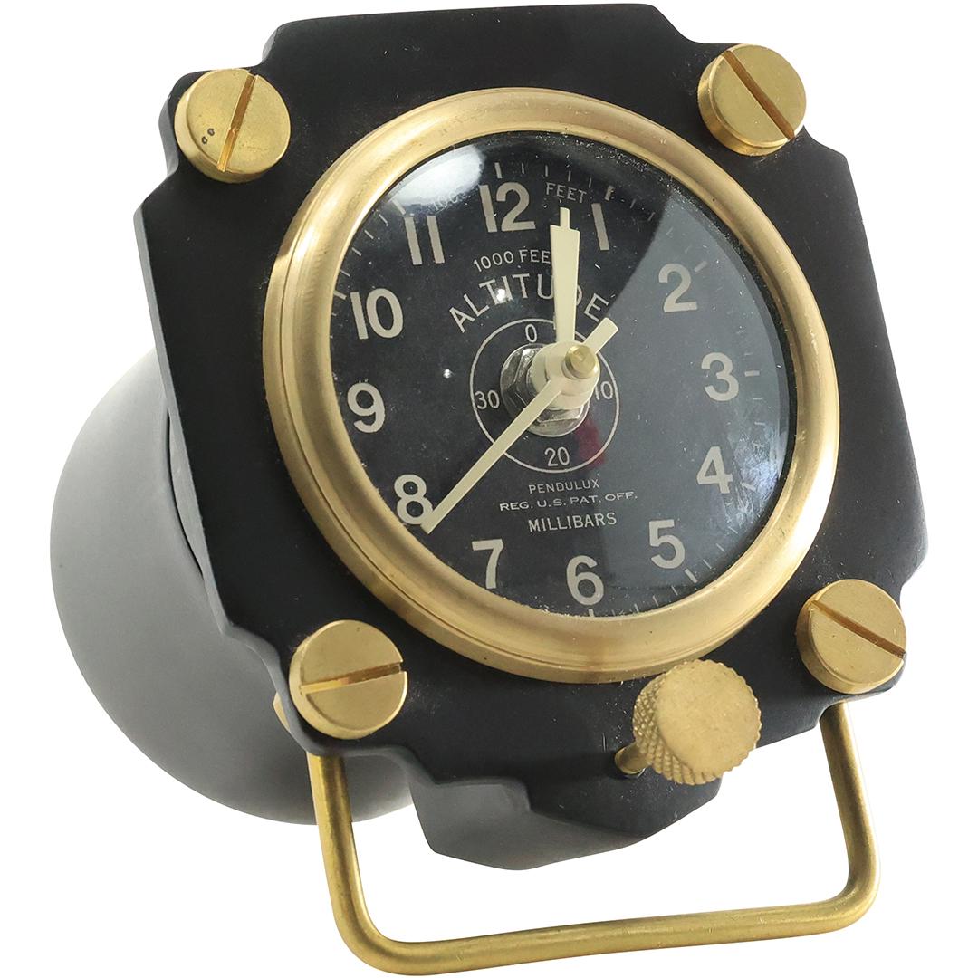 Pendulux Altimeter Clock Black and Gold Desk Top / Table Top (1 of 20)