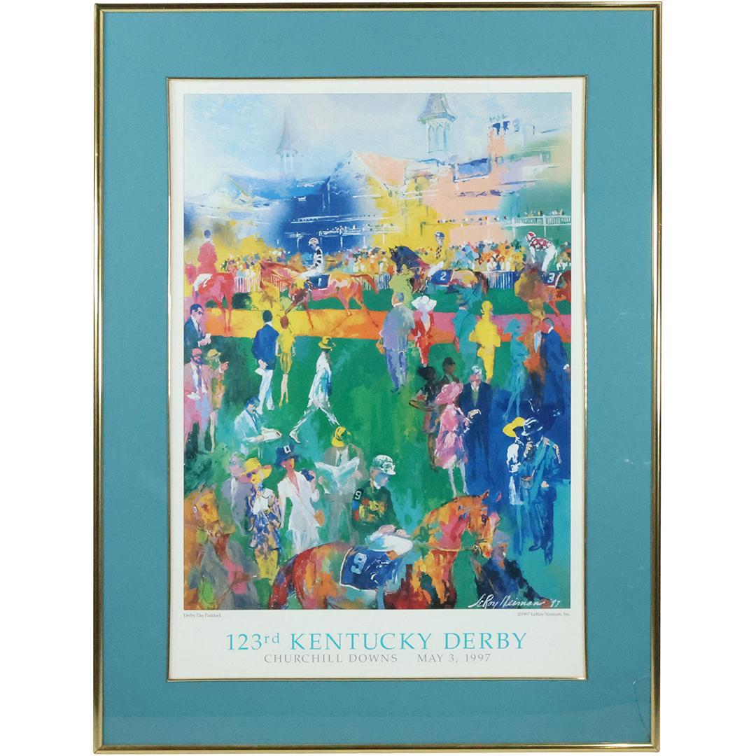 LEROY NEIMAN 1997 - Poster 123rd KENTUCKY DERBY, Churchill Downs May 3, 1997. Framed (1 of 16)