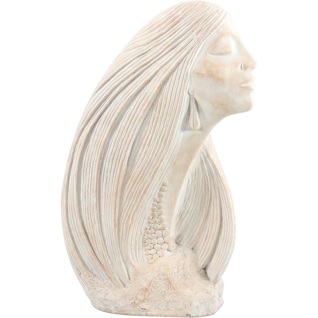 Girl with Flowing Hair Figurative Sculpture Austin Productions Hard Plaster Composition (1 of 13)