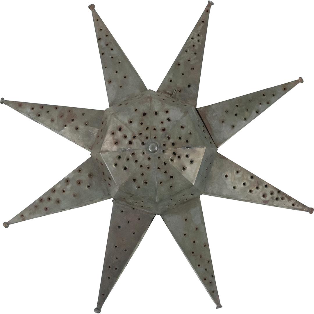Perforated Toleware Light Up "Star" 20 inches diameter: size: 20in round
