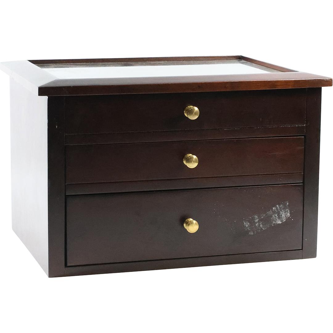 Multi Drawer Cigar Box with Glass Cover Lid (1 of 12)