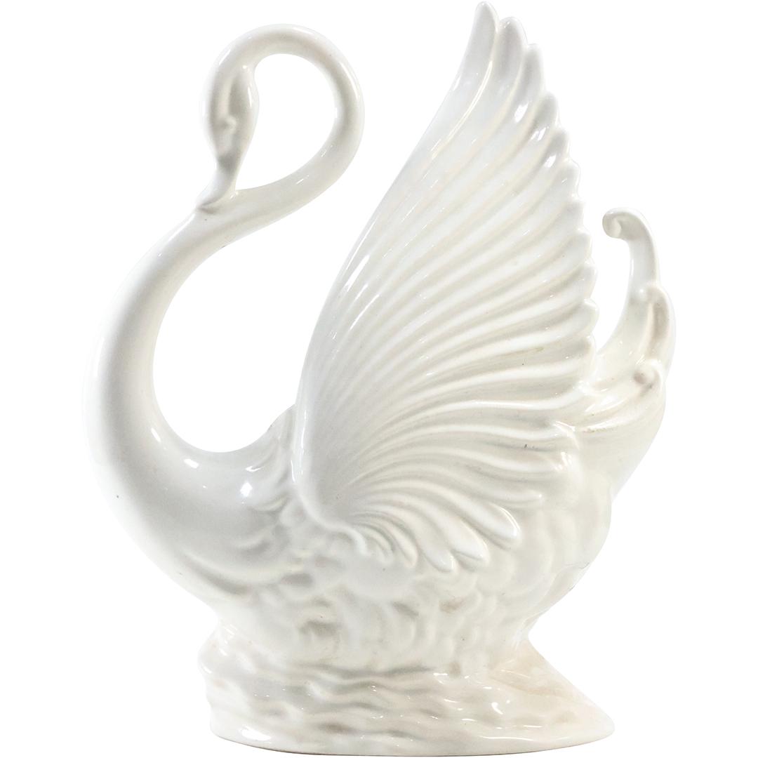 Aladdin White Ceramic SWAN Figure TV Accent Lamp 12.5 inches height (1 of 10)