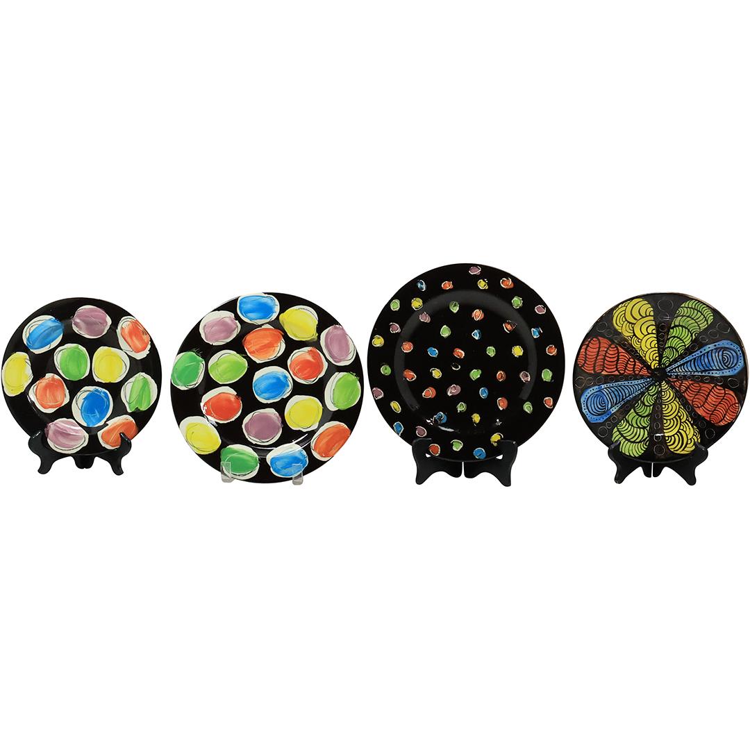 [4] Assorted Ceramic Art Pottery Plate with Painted Dots Including Nellie Brumby (1 of 20)