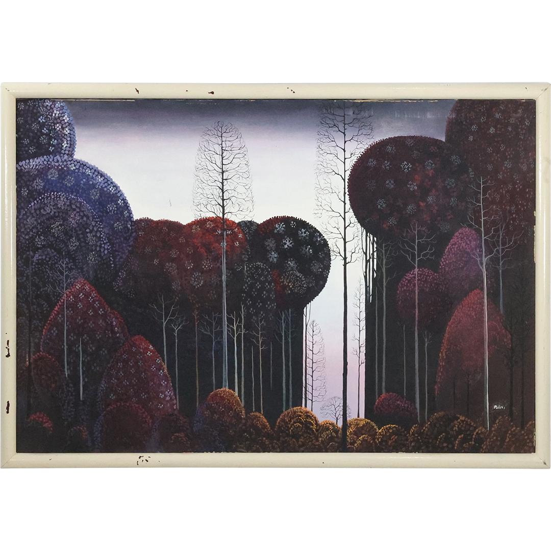 Arturo Puliti, New York / Italy, Modernism Fantasy Trees Landscape Oil Painting (1 of 14)