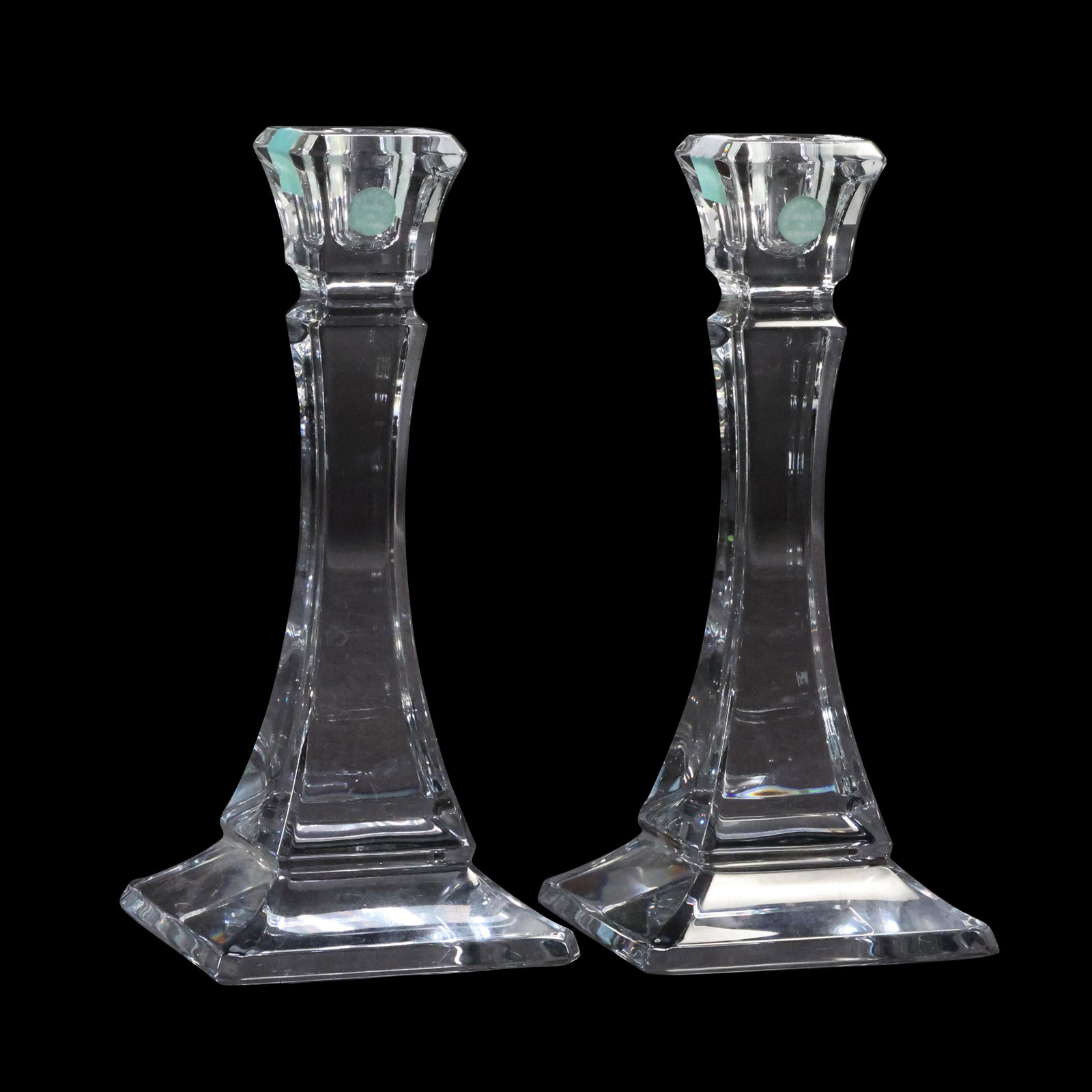 [2] TIFFANY & CO Crystal Glass Candlesticks 8.5 inches height, Signed and Label (1 of 14)