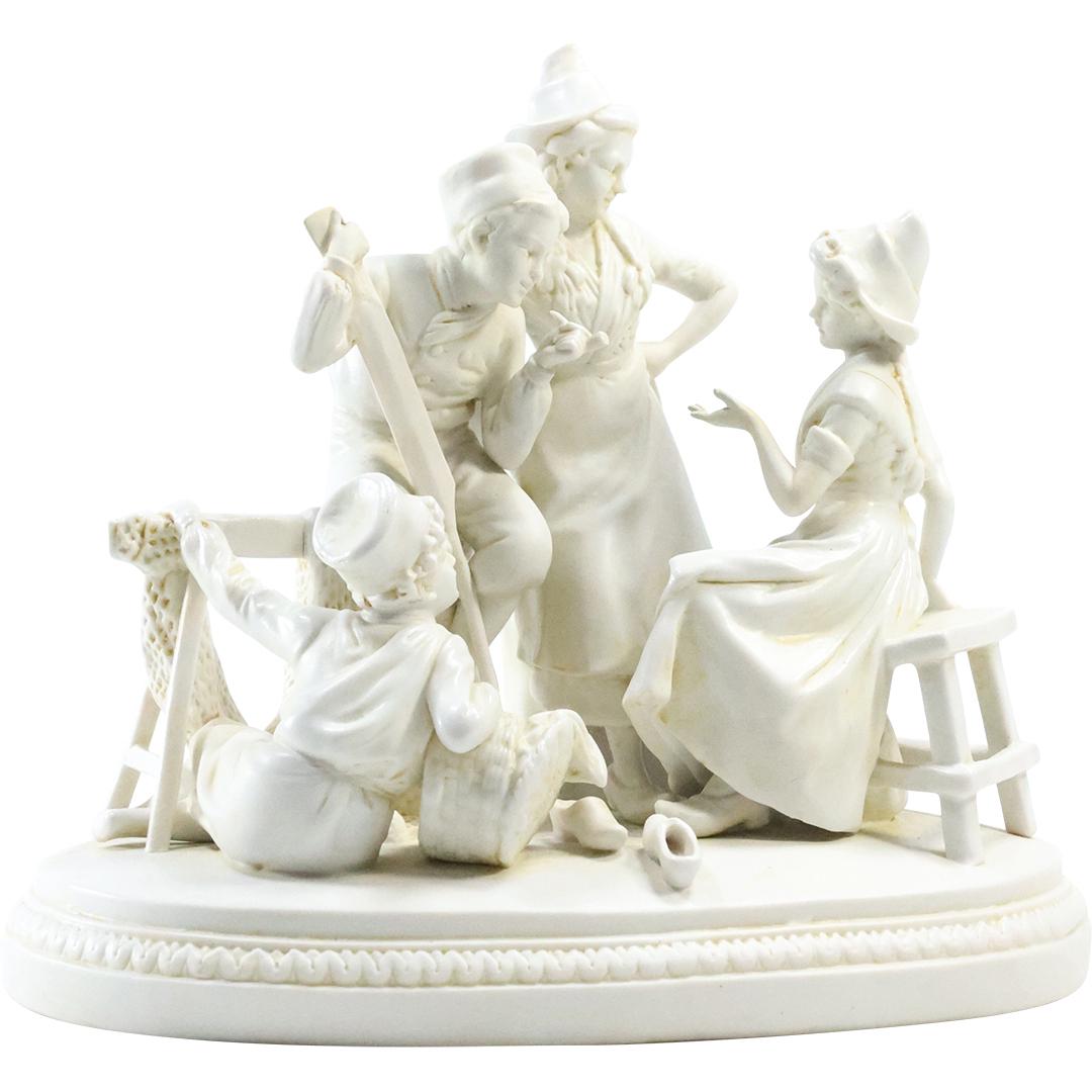 marked Germany PARIAN BISQUE GROUPING Women in Conversation: marked Germany PARIAN BISQUE GROUPING Women in Conversation. size: 7.5 x 8.5 x 5.25