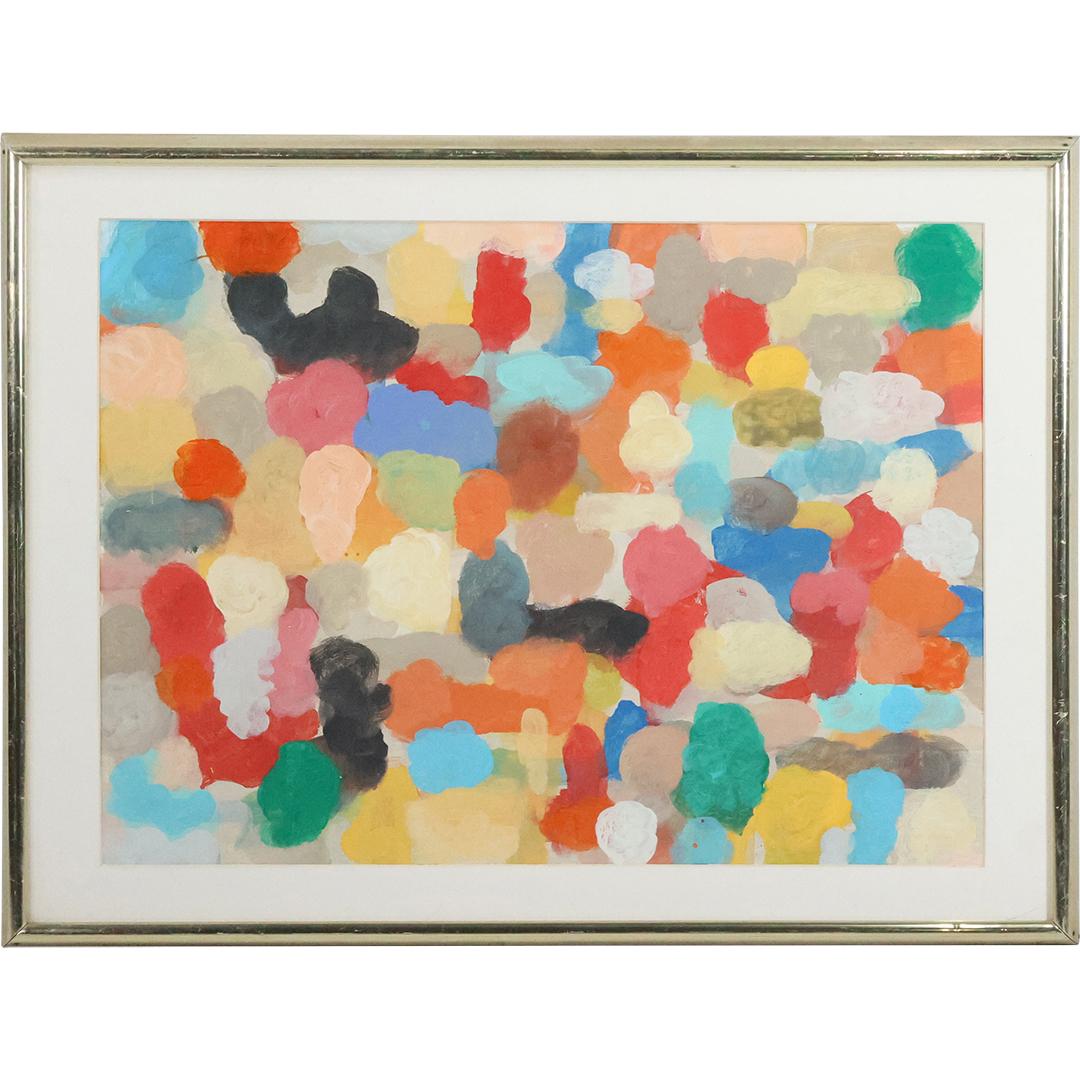 Steven Jennis, American, Oil Painting Colorful Abstract, Signed, Framed: Steven Jennis, American, Oil Painting Colorful Abstract, Signed, Framed. Well listed American Artist. Provenance: Acquired directly from the artist. size: 16 x 22 matte, 21.25 x 26.75 outside frame. A