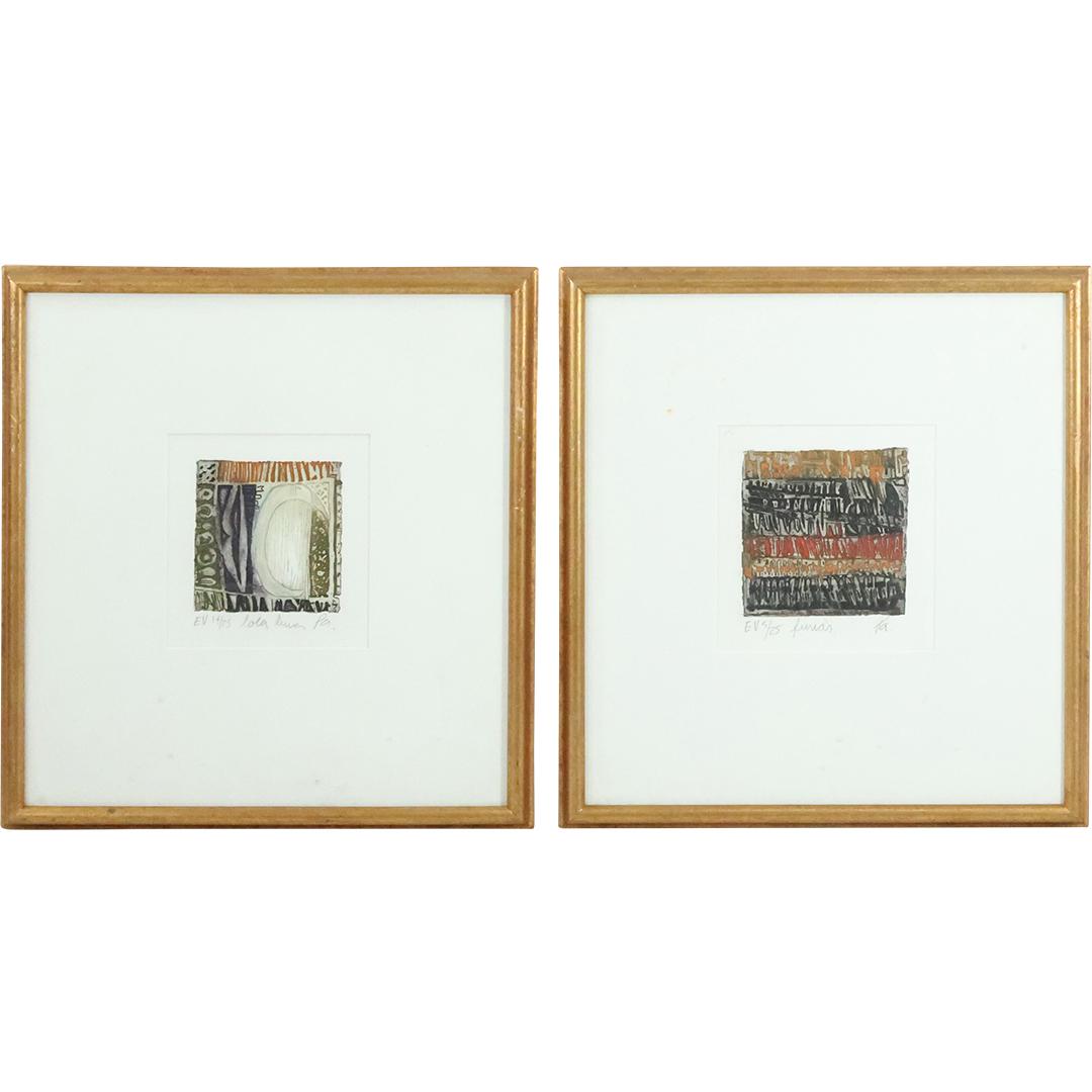 [2] Signed PA, Edition of 25, ABSTRACT LITHOGRAPHS Matted and Framed (1 of 15)