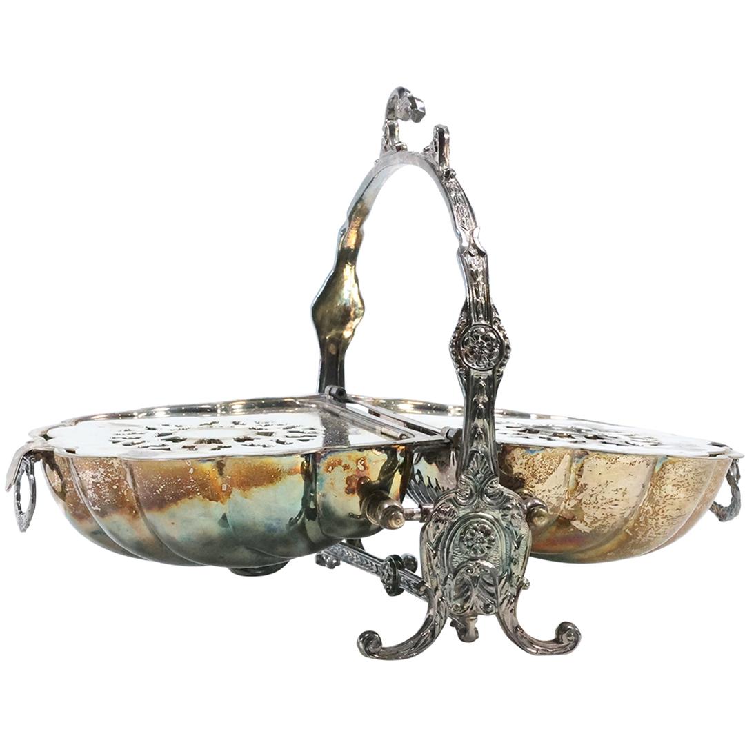 Continental Silver Plate Folding Double Warmer (1 of 9)