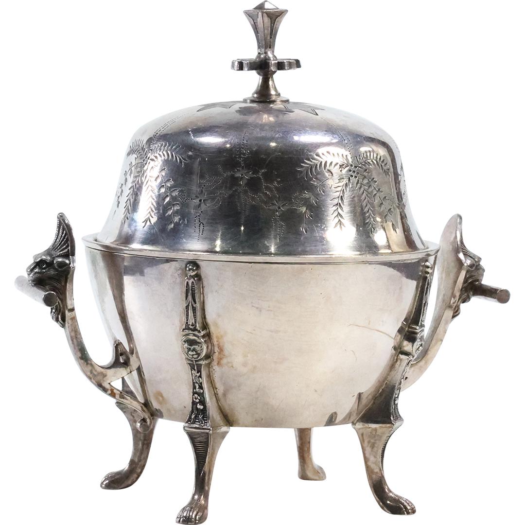 Meriden Company Silver Plate Victorian Covered Warming Dish (1 of 14)