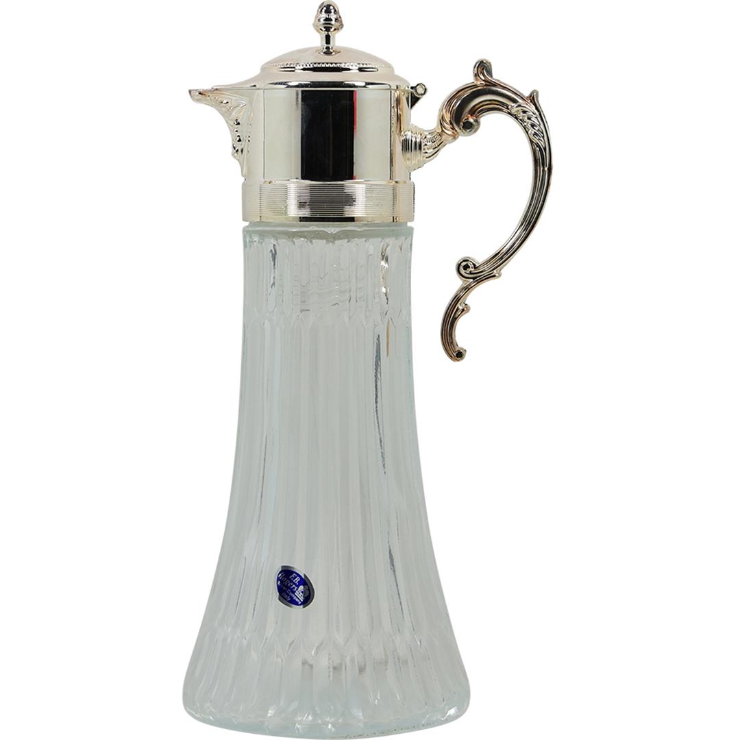 FB Rogers Silver Co. Italy Silver Plated Top Crystal Glass Tankard 14.5 inches height (1 of 16)