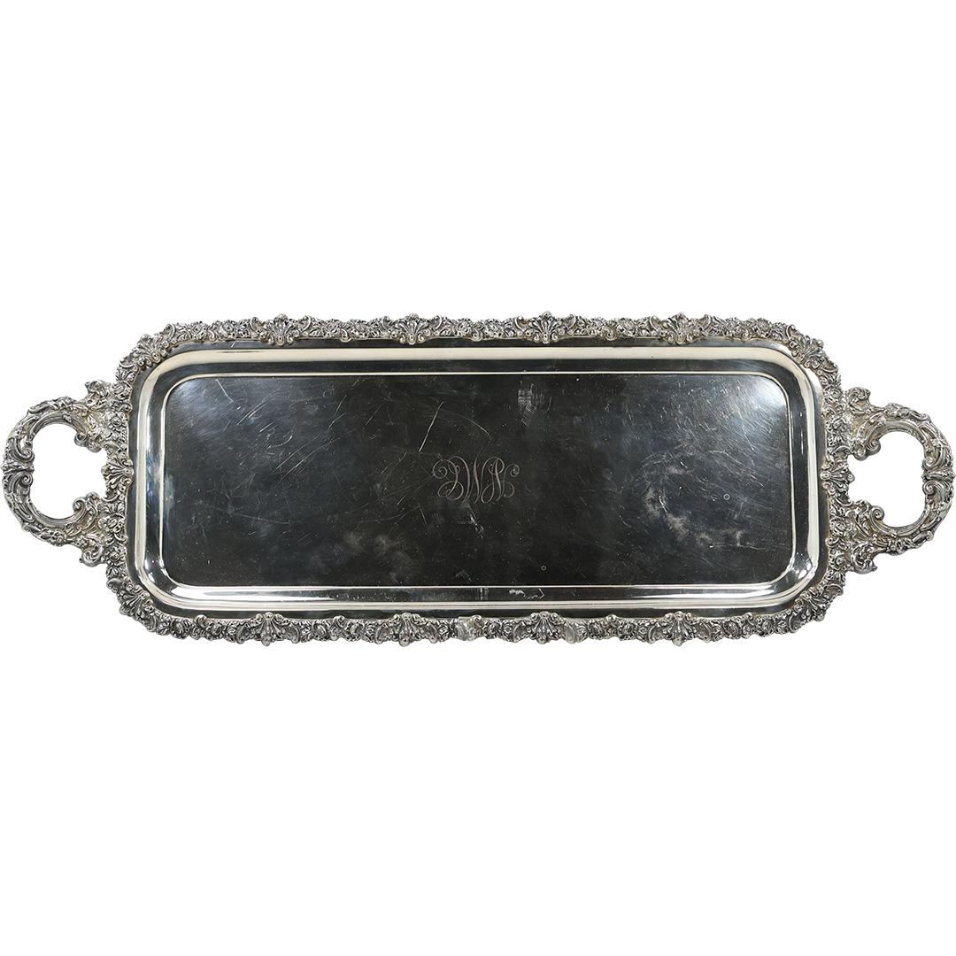 Wallace England Quality Rectangular Silver Plate Serving Tray 31.25 inches length (1 of 16)