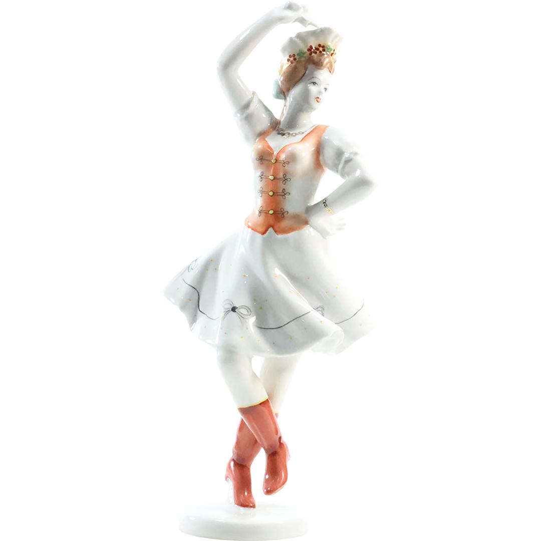 HOLLOHALA Fine Porcelain Hungarian Dancer Figure Statue 12 inches height: HOLLOHALA Fine Porcelain Hungarian Dancer Figure Statue Kezzel Festett. size: 12 x 4.5