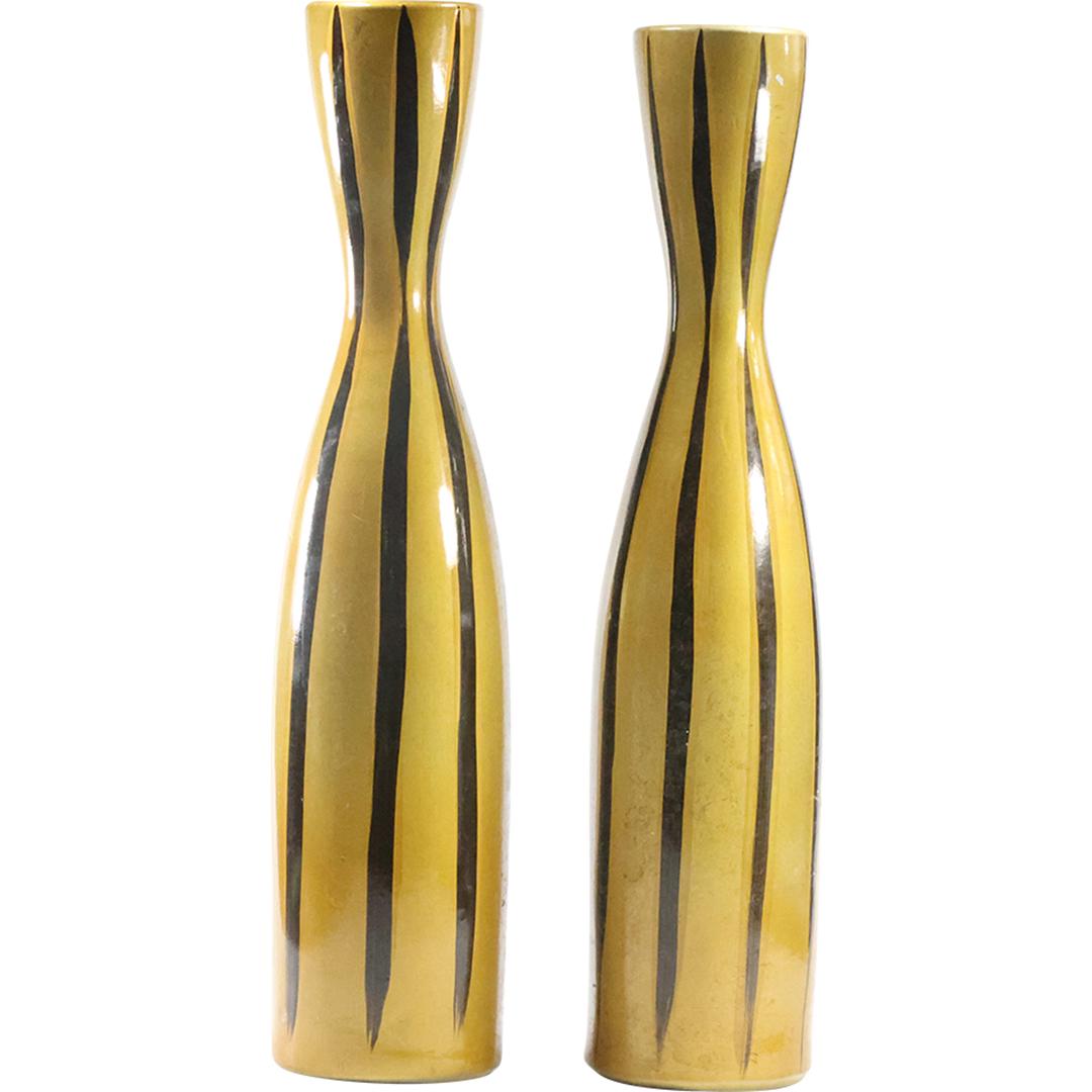 [2] Tall Mid-Century Modern Ceramic Vases 17 inches height (1 of 10)