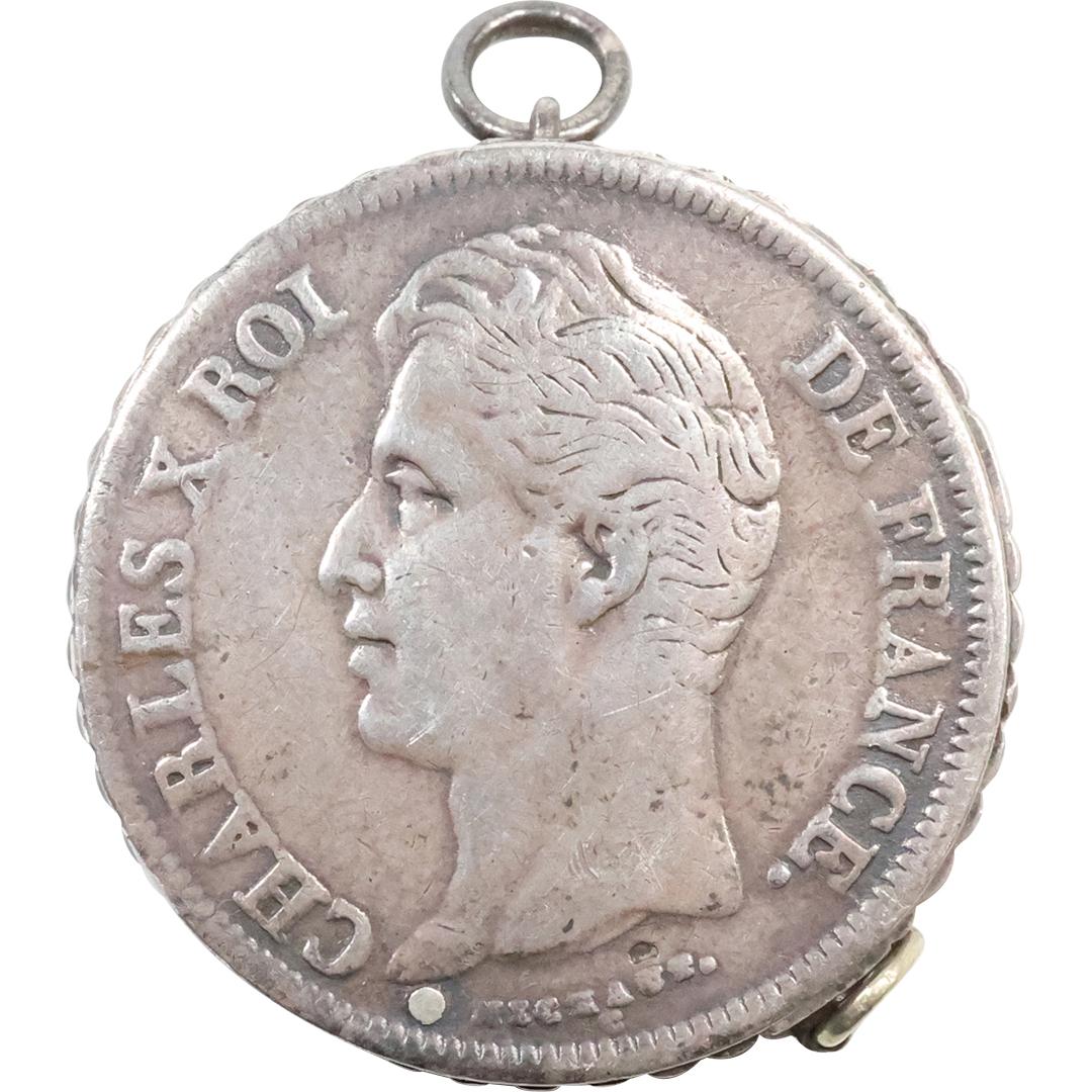 Charles X Roi De France 1929 SILVER COIN "Cigarette Lighter" (1 of 5)