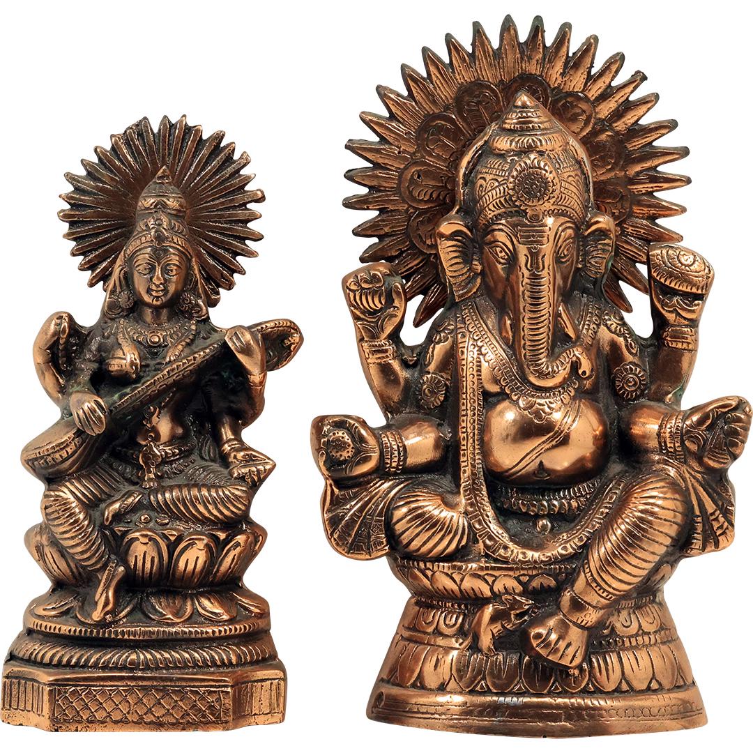 [2] Cast Metal Namastae Buddhist Figure Statues in Original Patina: [2] Cast Metal Namastae Buddhist Figure Statues in Original Patina. size: h 9.25 L 4.5 (lady) h 11 L 6.25 (elephant)