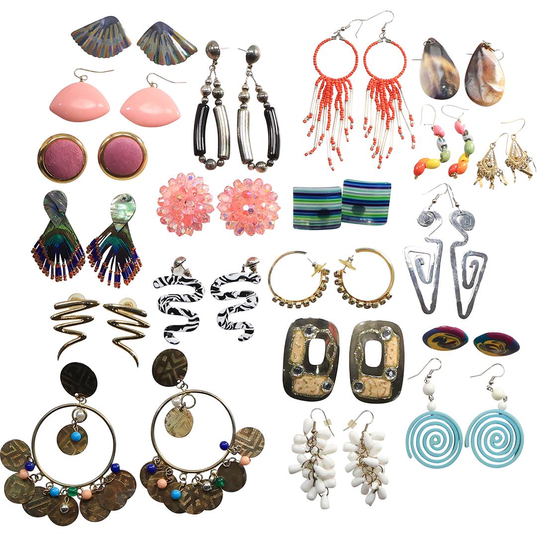 20 Pairs Assorted Fashion Designer Pierced Earrings including Monet (1 of 13)