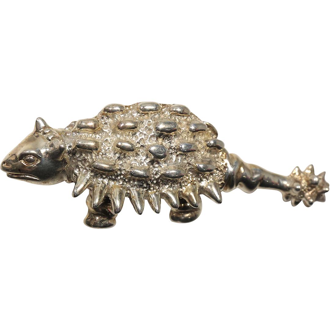 marked STERLING Silver Spike Animal Pin 2 5/8 in. x 1 in. (1 of 9)