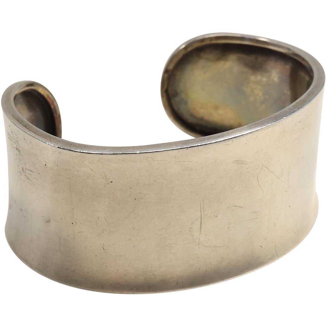 .925 Sterling Silver Wide Cuff Bracelet 2 1/4 in. x 2 3/4 in. x 1 1/4 in. (1 of 10)