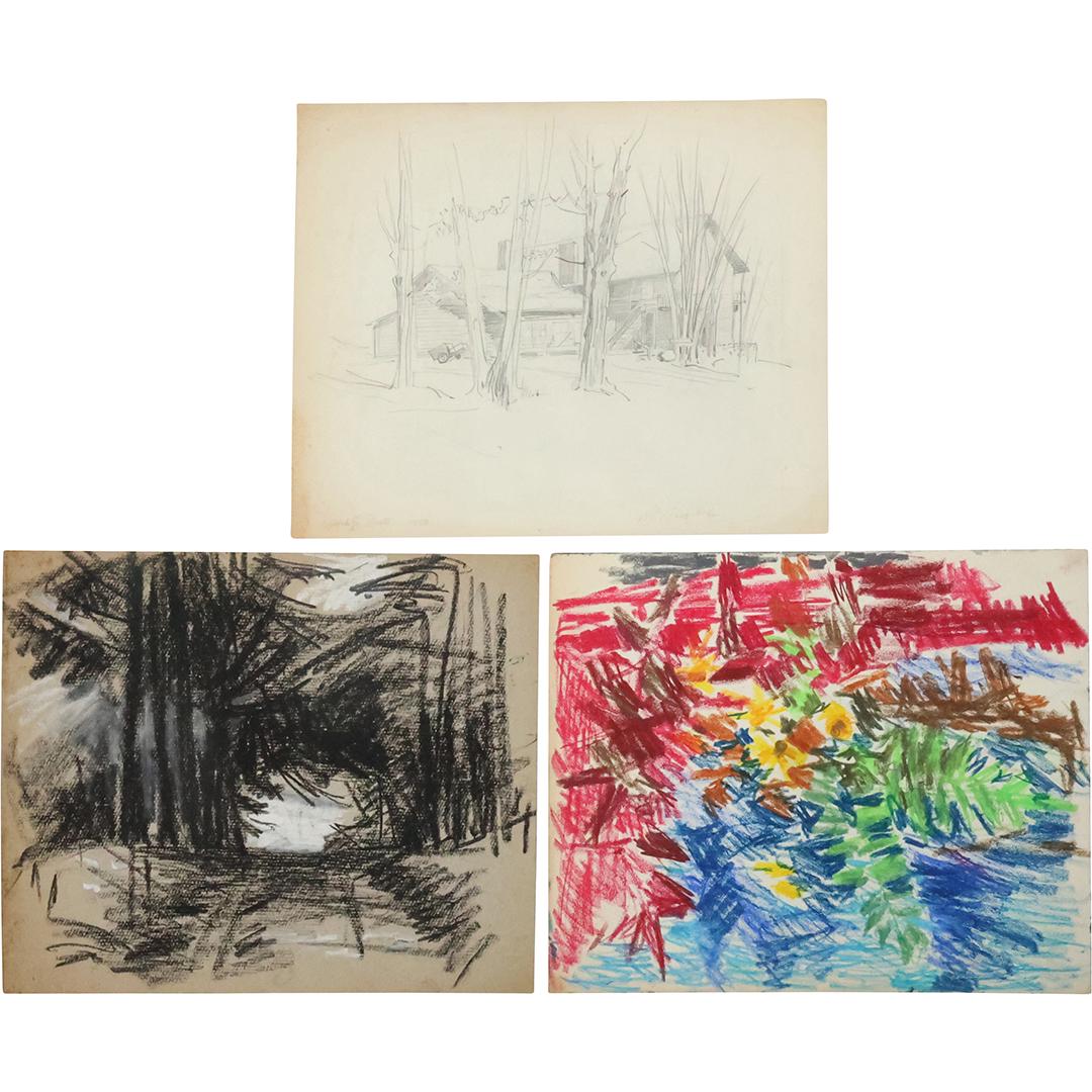 [3] ROBERT ANGELOCH Original Drawings Including BYRDCLIFF THEATER 1958 [Woodstock NY] (1 of 20)