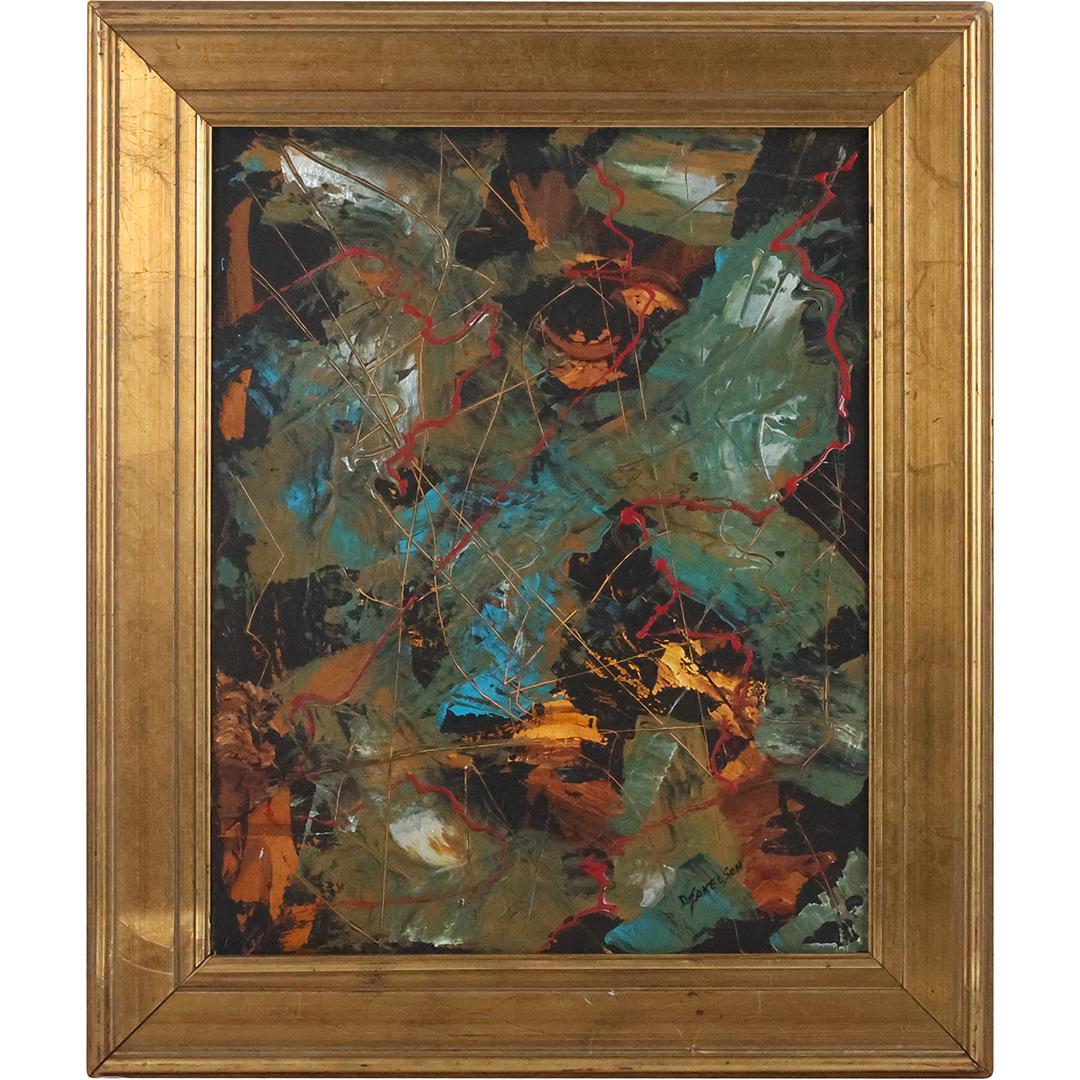 Dennis Sakelson, 20th C. Bucks County Pa. Artist, ABSTRACT Oil Painting on Canvas (1 of 11)