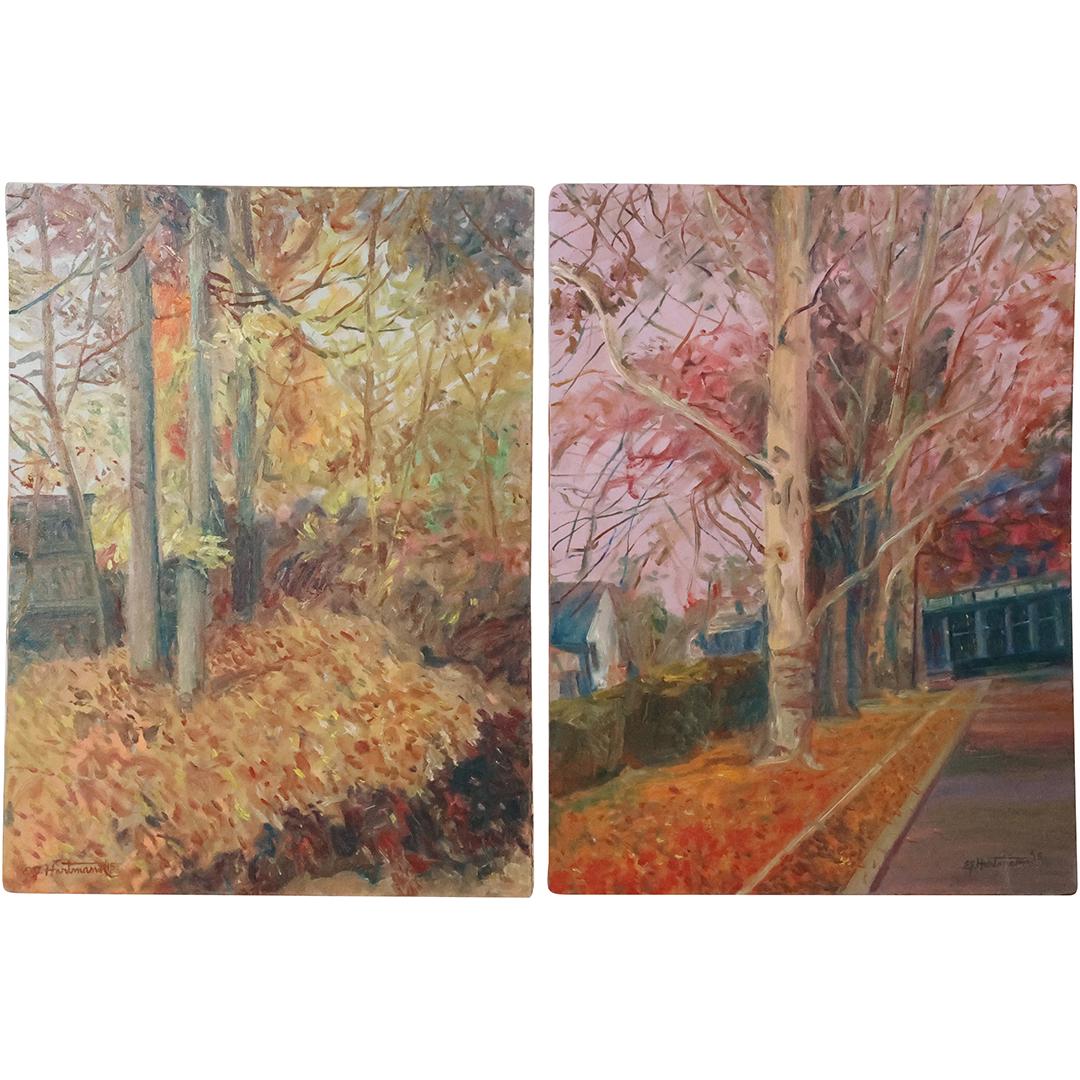 [2] E J Hartmann, American, Oil on Board Paintings Autumn Landscapes (1 of 18)