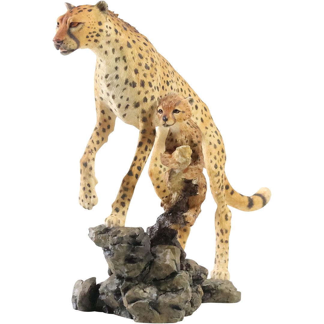 Cheetah and Cub by David Geenty Figure Statue Hamilton Collection (1 of 9)