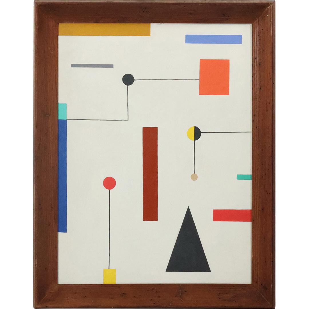 Steven Jennis, American, Oil on Board Colorful Abstract Geometric, Signed, Framed: Steven Jennis, American, Oil on Board Colorful Abstract Geometric, Signed, Framed. Well Listed American Artist. Procenance: Acquired Directly from the Artiist. size: 24 x 18, 27.5 x 21.5 outside frame