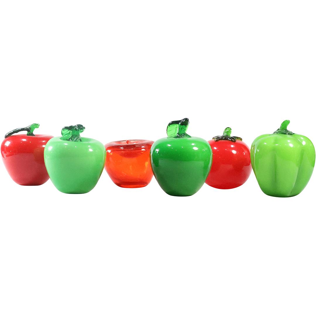 [6] Assorted Art Glass Glass Fruits, Vegetables (1 of 9)