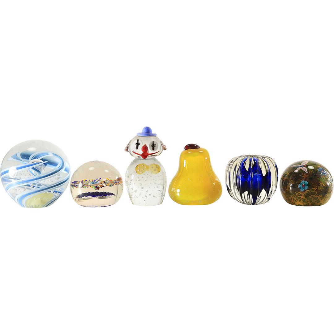 [7] Assorted Art Glass Paperweights - Variety - Some are Signed (1 of 20)