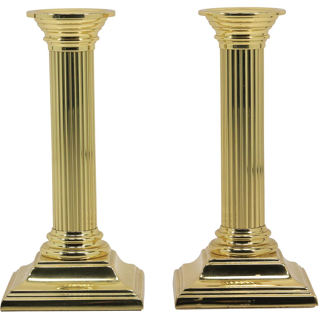 [2] Baldwin Brass Lacquered Roman Column Candlesticks Smithsonian Institution (1 of 14)